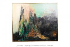  Etta C Mercur Mid Century Abstract Oil Painting Expressionist Signed Etta C Mercur - 2954490