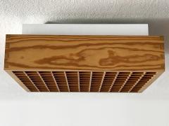  Exaktor Elegant Mid Century Modern Pine Wood Flush Mount or Ceiling Lamp Sweden 1970s - 4524736