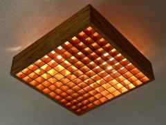  Exaktor Elegant Mid Century Modern Pine Wood Flush Mount or Ceiling Lamp Sweden 1970s - 4524739