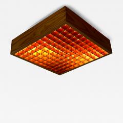  Exaktor Elegant Mid Century Modern Pine Wood Flush Mount or Ceiling Lamp Sweden 1970s - 4526295