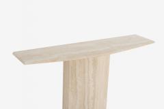  F A B Italy Console Table in Italian Travertine Marble 1970s - 3934339