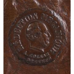  F Barbedienne Foundry Antique F Barbedienne French Bronze Seated Roman Bronze Marble Inkwell - 4463081