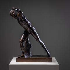  F Barbedienne Foundry Borghese Gladiator in Bronze Foundry F Barbedienne 2nd Half 19th Century - 4520013