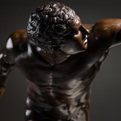 F Barbedienne Foundry Borghese Gladiator in Bronze Foundry F Barbedienne 2nd Half 19th Century - 4520028