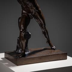  F Barbedienne Foundry Borghese Gladiator in Bronze Foundry F Barbedienne 2nd Half 19th Century - 4520034