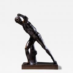  F Barbedienne Foundry Borghese Gladiator in Bronze Foundry F Barbedienne 2nd Half 19th Century - 4520567