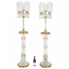  F C Osler Very large pair of antique English cut crystal candelabra by F C Osler - 4354197