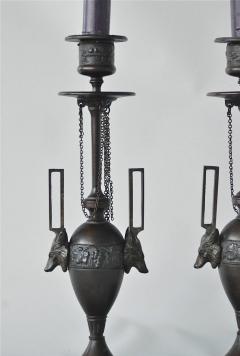  F L Vombach Offenbach A M A pair of candleholders by F L Vombach Germany circa late 19th century - 1340056