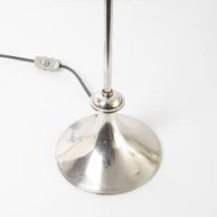  F Valenti Mid Century Modern tall table lamp in silver plate with fletching finial - 696820