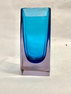 FABIO TOSI MURANO BLUE GLASS SOMMERSO VASE BY FABIO TOSI FOR CENEDESE - 2945981