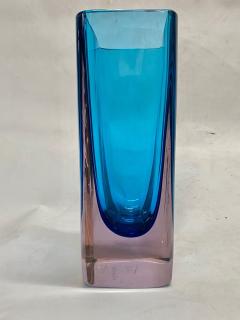  FABIO TOSI MURANO BLUE GLASS SOMMERSO VASE BY FABIO TOSI FOR CENEDESE - 2946019