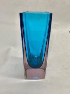  FABIO TOSI MURANO BLUE GLASS SOMMERSO VASE BY FABIO TOSI FOR CENEDESE - 2946037