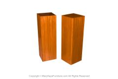  FBJ M bler Pair Pedestal Plant Sculpture Stands Mid Century Vintage Teak - 3285686