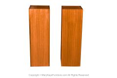  FBJ M bler Pair Pedestal Plant Sculpture Stands Mid Century Vintage Teak - 3285687