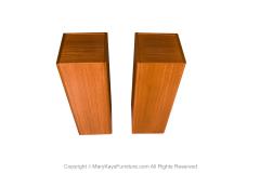  FBJ M bler Pair Pedestal Plant Sculpture Stands Mid Century Vintage Teak - 3285689