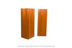 FBJ M bler Pair Pedestal Plant Sculpture Stands Mid Century Vintage Teak - 3285690