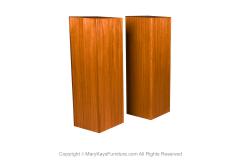  FBJ M bler Pair Pedestal Plant Sculpture Stands Mid Century Vintage Teak - 3285691