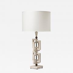  FLAIR FURNITURE Flair Edition AdHoc Travertine Table Lamp - 3912598