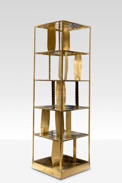  FLAIR FURNITURE Flair Edition swivel brutalist brass library - 3924069