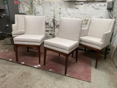  FLAIR FURNITURE SET OF FOUR MODERNIST WALNUT AND UPHOLSTERED DINING CHAIRS BY FLAIR FURNITURE - 3267958