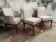  FLAIR FURNITURE SET OF FOUR MODERNIST WALNUT AND UPHOLSTERED DINING CHAIRS BY FLAIR FURNITURE - 3267968