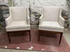  FLAIR FURNITURE SET OF FOUR MODERNIST WALNUT AND UPHOLSTERED DINING CHAIRS BY FLAIR FURNITURE - 3268022