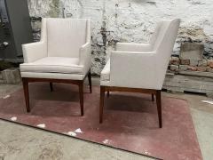  FLAIR FURNITURE SET OF FOUR MODERNIST WALNUT AND UPHOLSTERED DINING CHAIRS BY FLAIR FURNITURE - 3268023