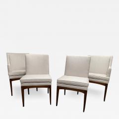  FLAIR FURNITURE SET OF FOUR MODERNIST WALNUT AND UPHOLSTERED DINING CHAIRS BY FLAIR FURNITURE - 3272731