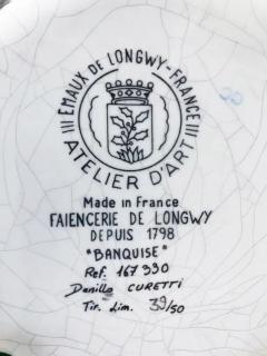  Fa enceries et Emaux de Longwy Danilllo Curetti Emaux de Longwy Faience Vase Titled Banquise 39 50 - 3556213