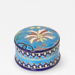  Fa enceries et Emaux de Longwy Small blue flowers Art deco box Emaux de Longwy 1940 - 2747430