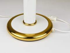  Fabbian F Fabbian Gold White Murano Glass Mushroom Table Side Lamp Italy 1970s - 4431455