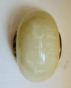  Fabbian Italian 1970s Mid Century Fabbian Egg Murano Glass Wall Lamps - 3714903