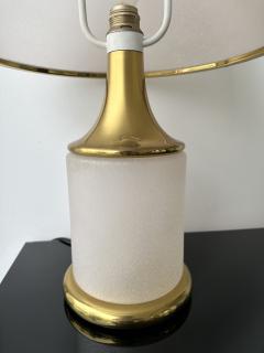  Fabbian Large Brass Mushroom Murano Glass Lamp by Fabbian Italy 1970s - 3015409