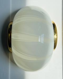  Fabbian Pair of Italian Mid Century Murano Glass Fabian 1970 Wall Lights - 3295861