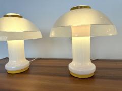  Fabbian Pair of Mushroom Lamps Murano Glass by F Fabbian Italy 1970s - 3341917