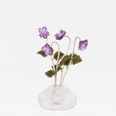  Faberg A Faberg Style Amethyst Nephrite and Pearl Study of Violets Vase - 4688852