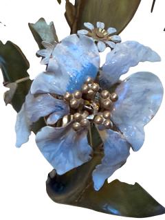  Faberg FABERGE STYLE CERAMIC ENAMELED FLOWER BOUQUET TAZZA - 4570808