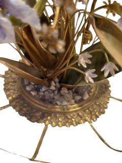  Faberg FABERGE STYLE CERAMIC ENAMELED FLOWER BOUQUET TAZZA - 4570810