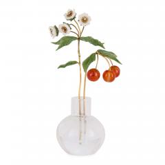  Faberg Faberg Style Hardstone Cherry Branch in Rock Crystal Vase - 4716655