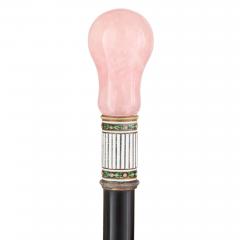  Faberg Faberg rose quartz gold diamond and enamel walking stick - 4014989
