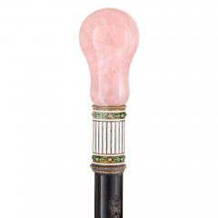  Faberg Faberg rose quartz gold diamond and enamel walking stick - 4015008
