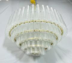  Fabio Ltd Five Tier Murano Glass and Brass Chandelier by Fabio Ltd Italy 1980s - 4202749