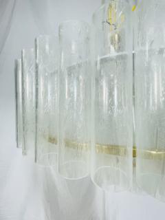  Fabio Ltd Five Tier Murano Glass and Brass Chandelier by Fabio Ltd Italy 1980s - 4202752