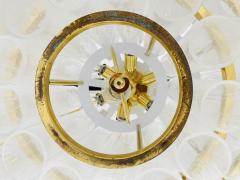 Fabio Ltd Five Tier Murano Glass and Brass Chandelier by Fabio Ltd Italy 1980s - 4202754