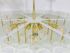  Fabio Ltd Five Tier Murano Glass and Brass Chandelier by Fabio Ltd Italy 1980s - 4202755