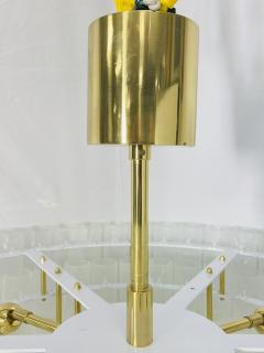  Fabio Ltd Five Tier Murano Glass and Brass Chandelier by Fabio Ltd Italy 1980s - 4202756