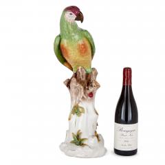  Factory Aelteste Volkstedt Porzellanmanufaktur Very large Volkstedt porcelain sculpture of a parrot - 3970797