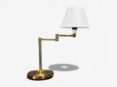  Fagerhults Fagerhults Articulating Desk Lamp Brass Sweden 1960s - 4492429