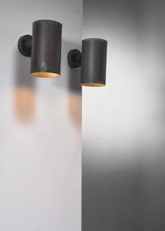  Fagerhults Pair of patinated copper Fagerhults sconces Sweden 1960s - 1821927
