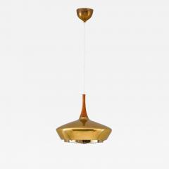  Fagerhults Swedish Pendant in Wood and Perforated Brass by Fagerhult - 1852414